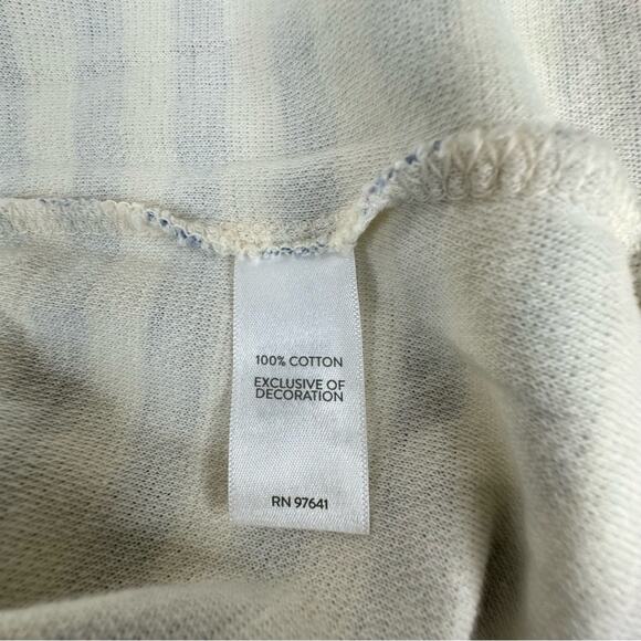 J.Jill Women’s  Size LP Striped Fringe Pullover Sweater  3/4 Sleeve Minimalist - Picture 11 of 14